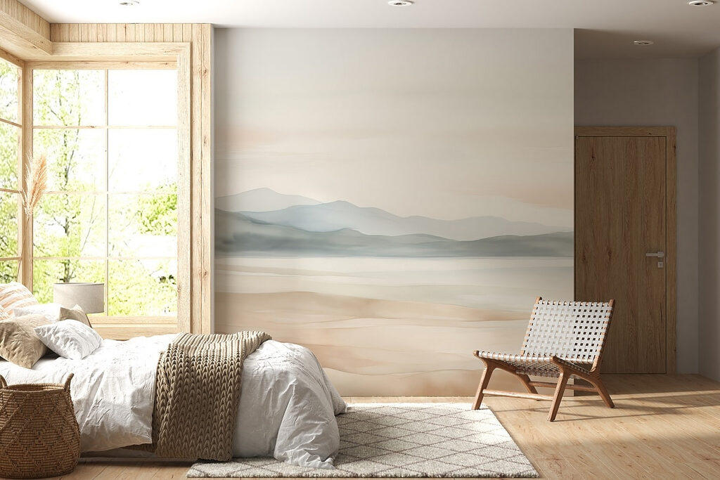 Lake before grey hills — interior 2