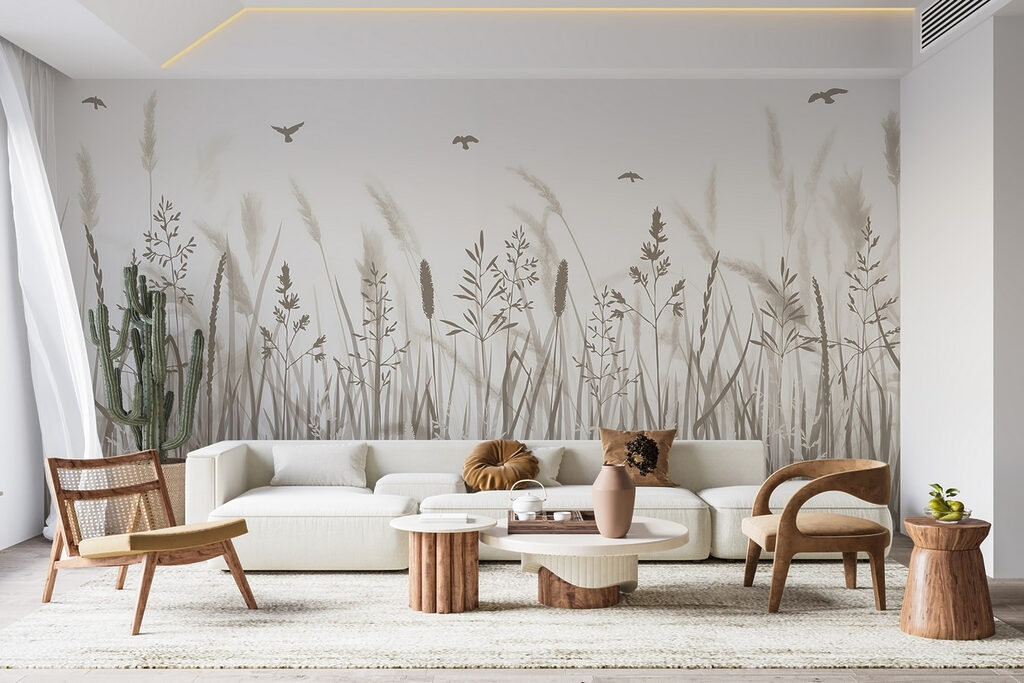 Birds above tall grasses — interior 1