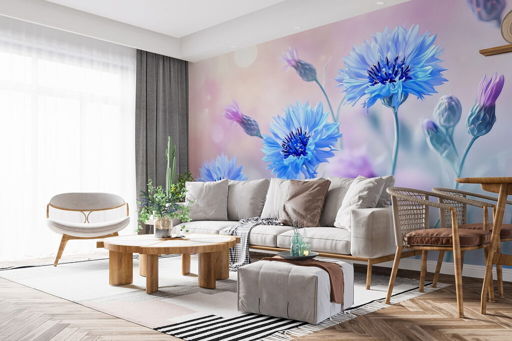Cornflowers in pink light — interior 5