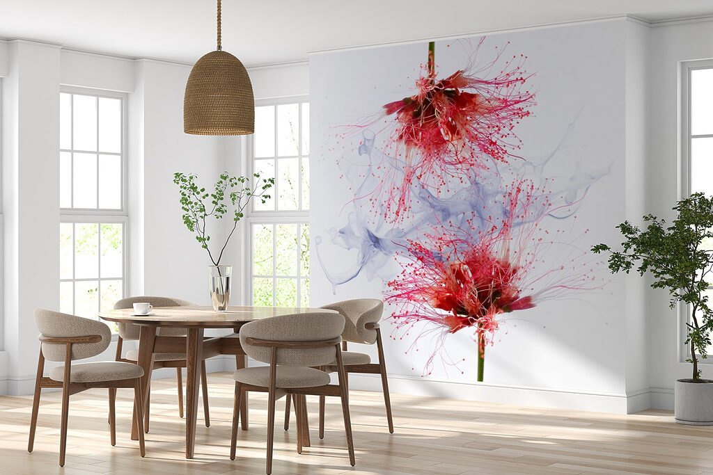 Flowers in ink splashes — interior 1