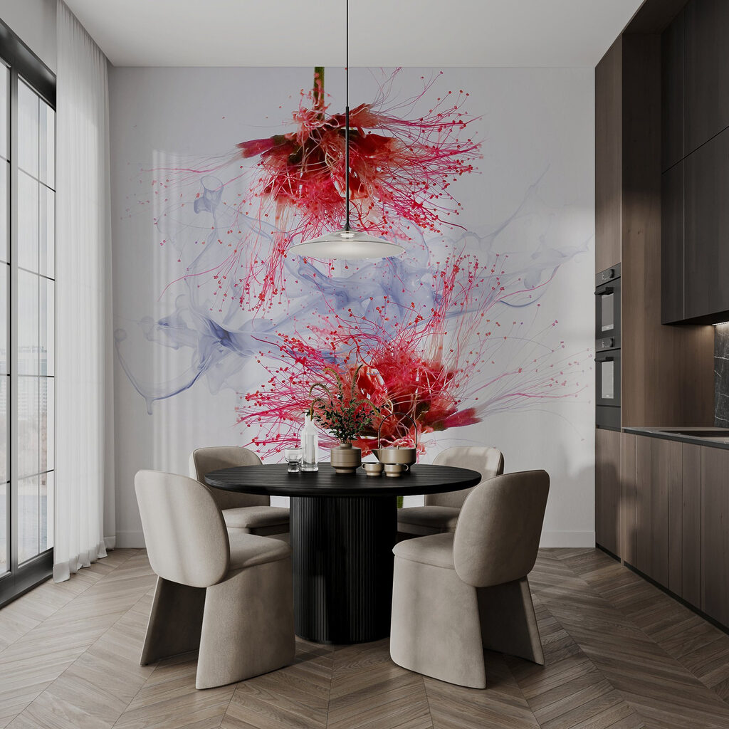 Flowers in ink splashes — interior 2