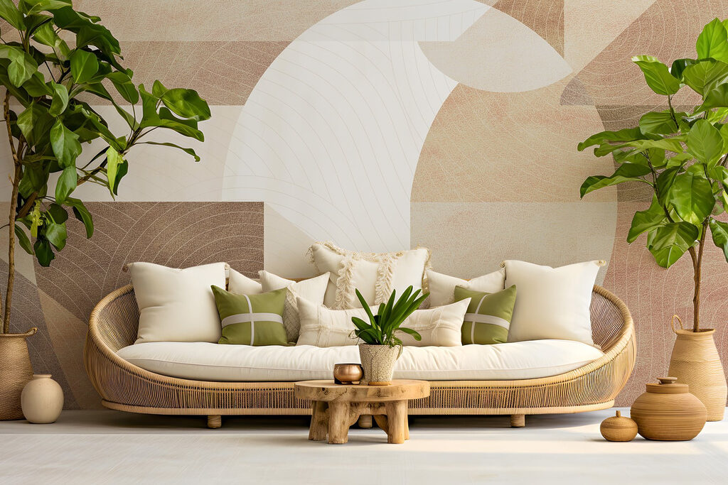 Warm geometric shapes — interior 5