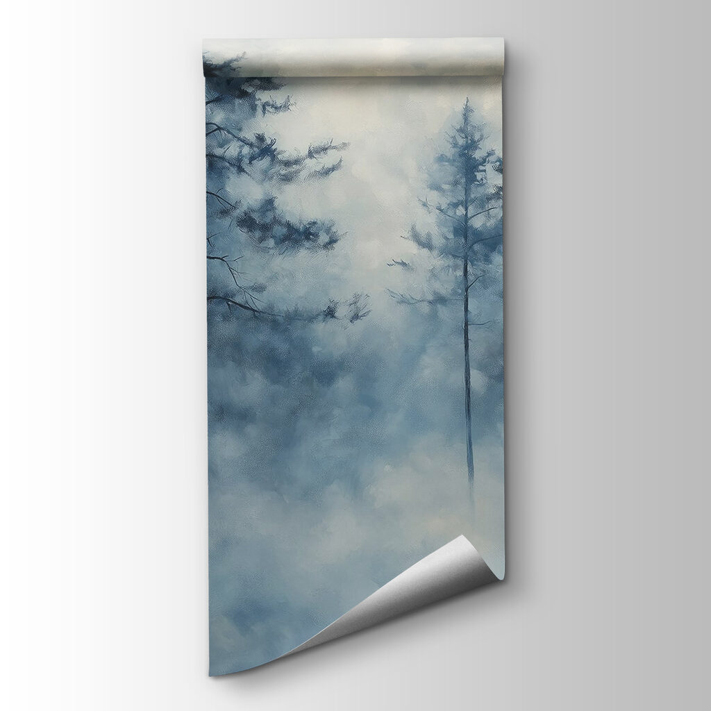 Slender pines, deep blue — product view