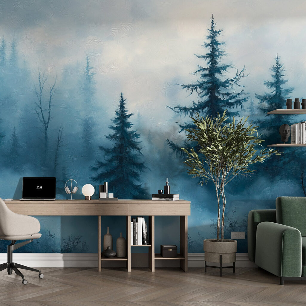 Pines above forest clouds — interior 6