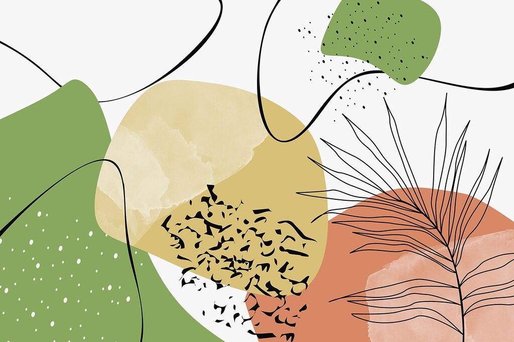 Organic colour shapes — full design