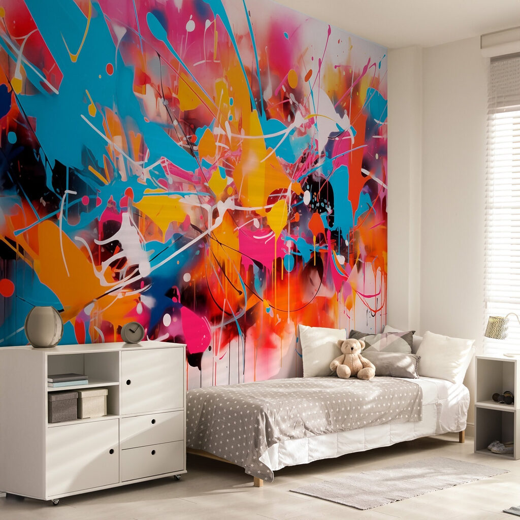 Colourful paint splashes — interior 2
