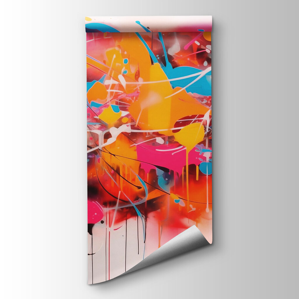Colourful paint splashes — product view