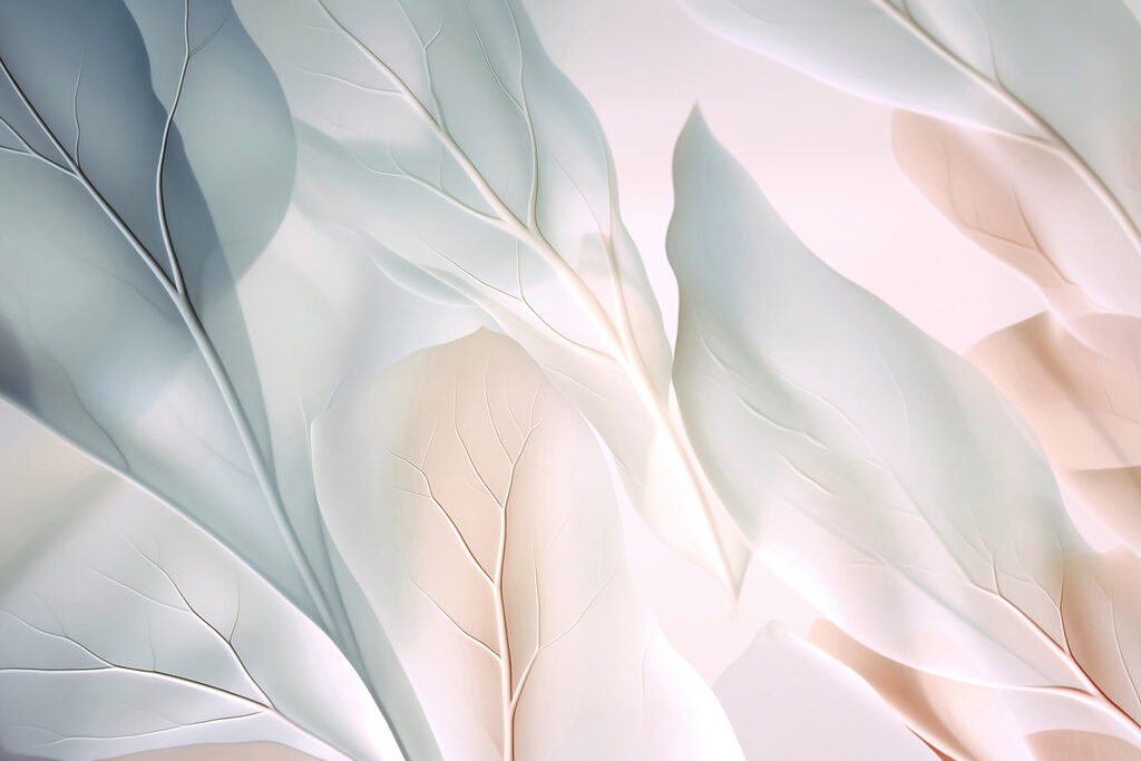 Pale leaves in light — full design
