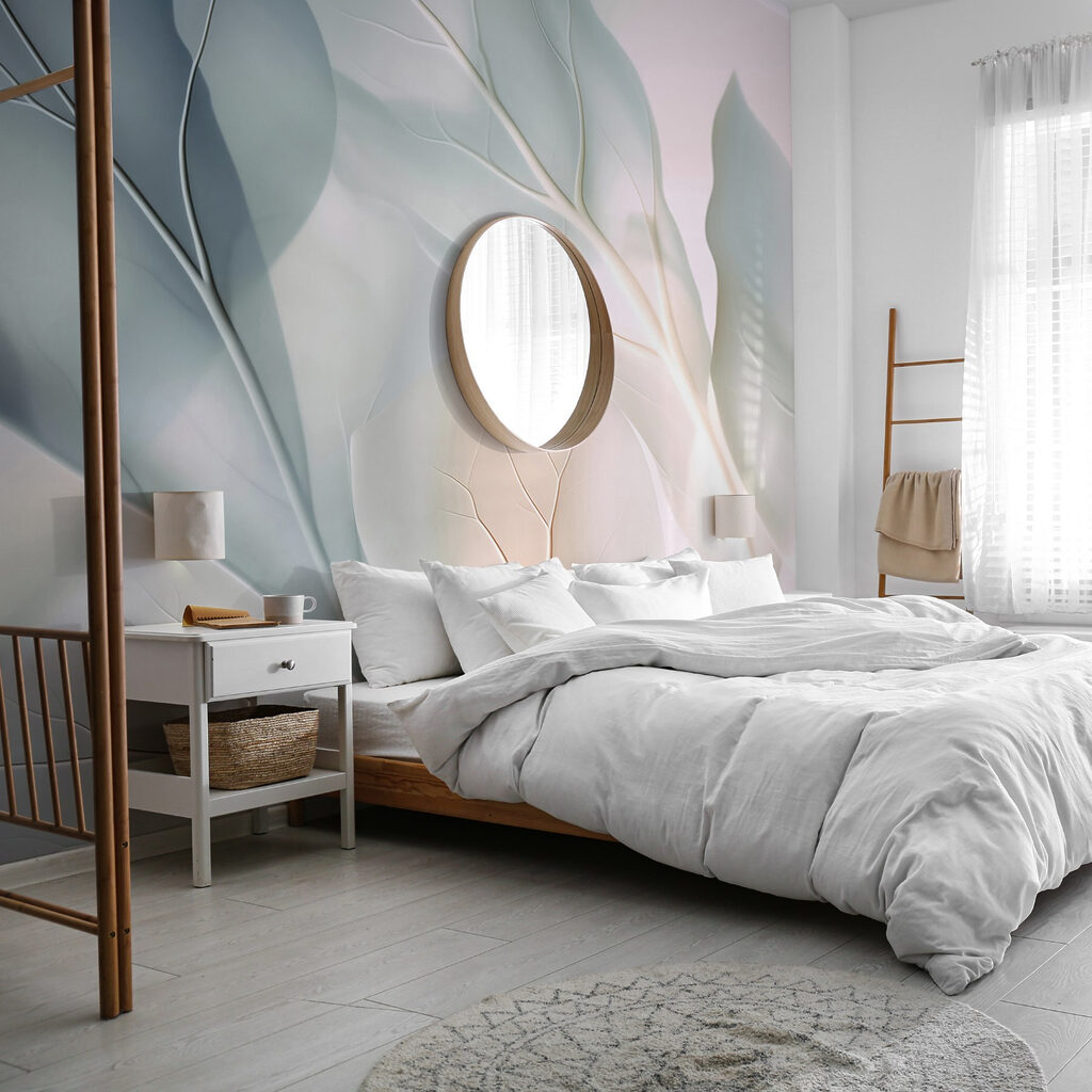 Pale leaves in light — interior 1