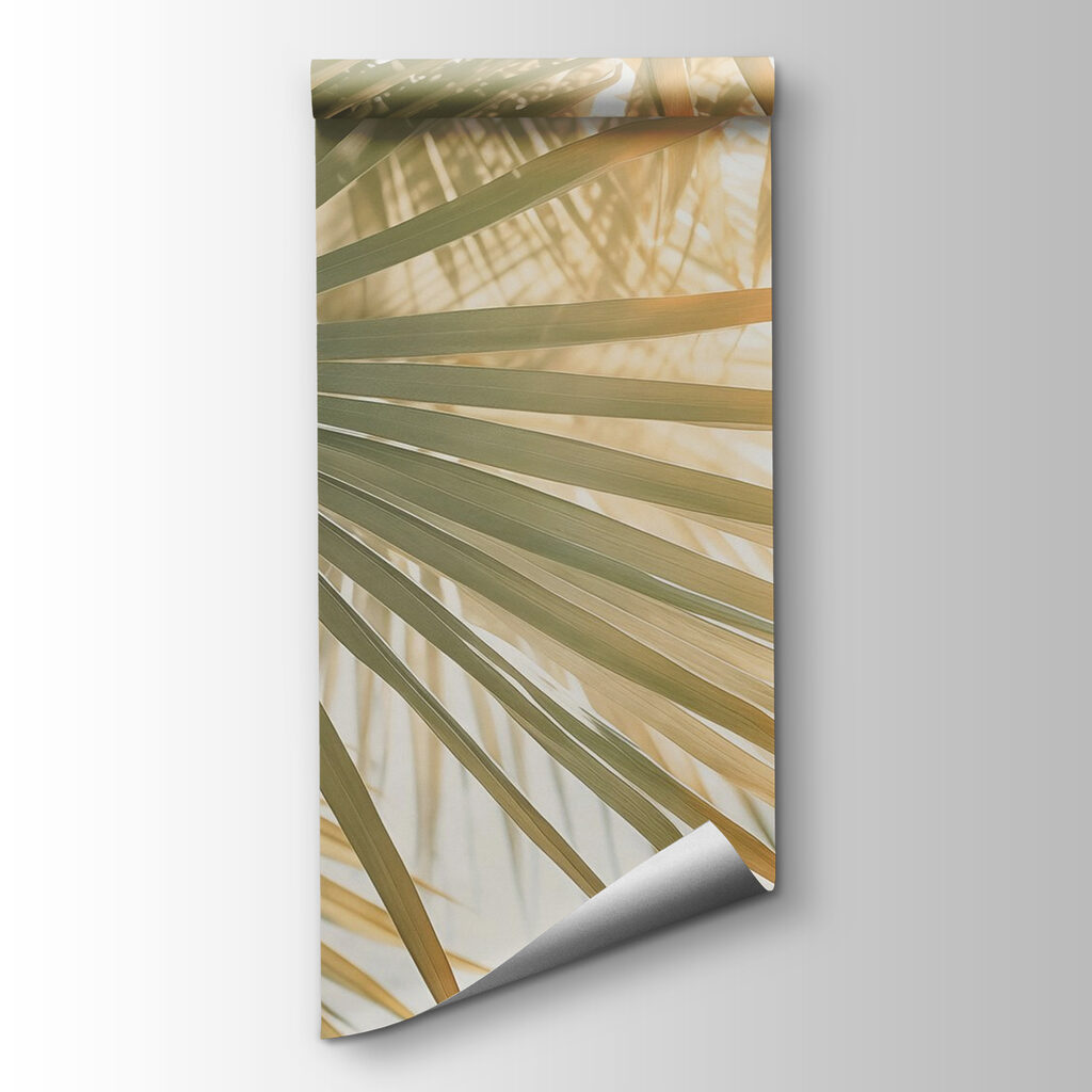 Sunlight through palm fans — product view