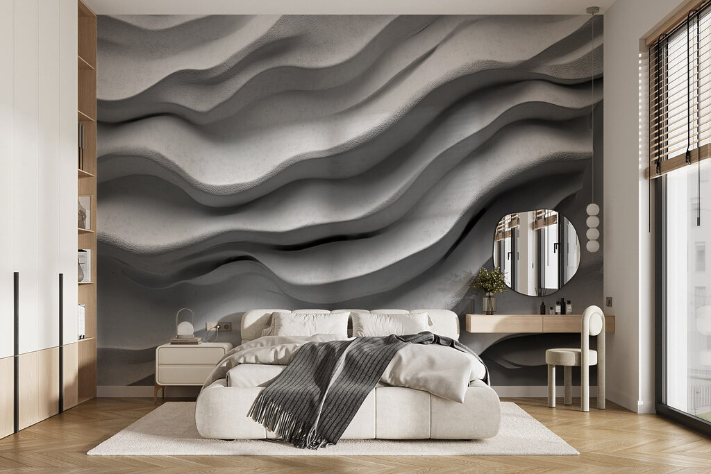 Grey wave layers — interior 1