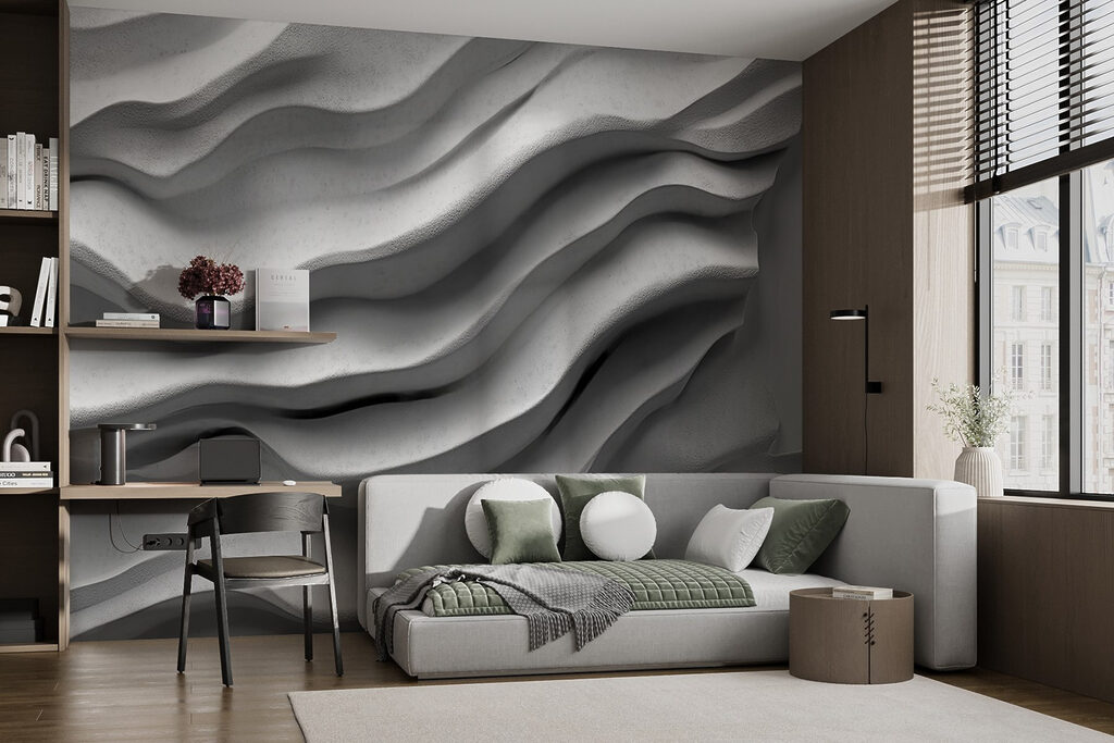 Grey wave layers — interior 2