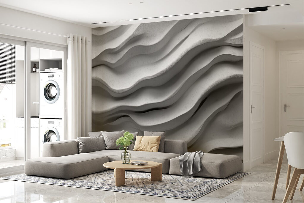 Grey wave layers — interior 5