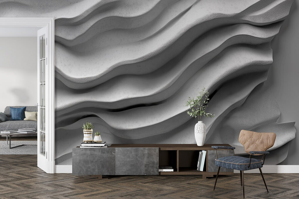Grey wave layers — interior 7