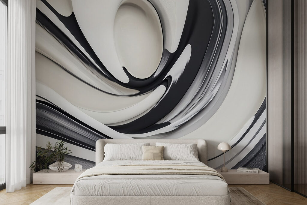 Black and white ribbons — interior 1