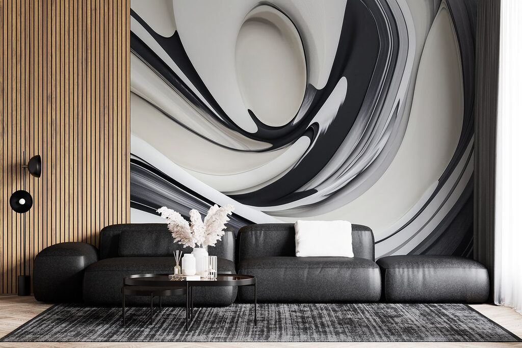 Black and white ribbons — interior 4