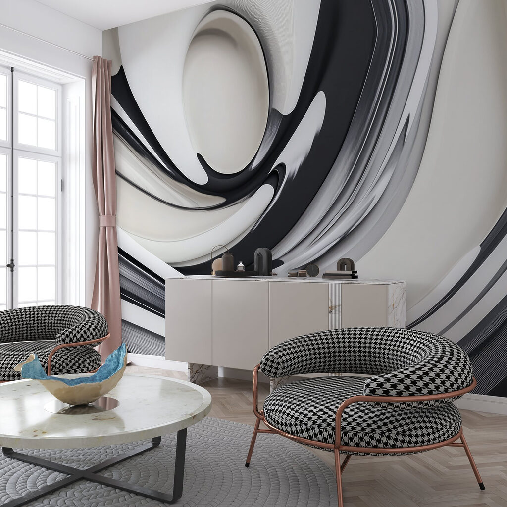 Black and white ribbons — interior 5