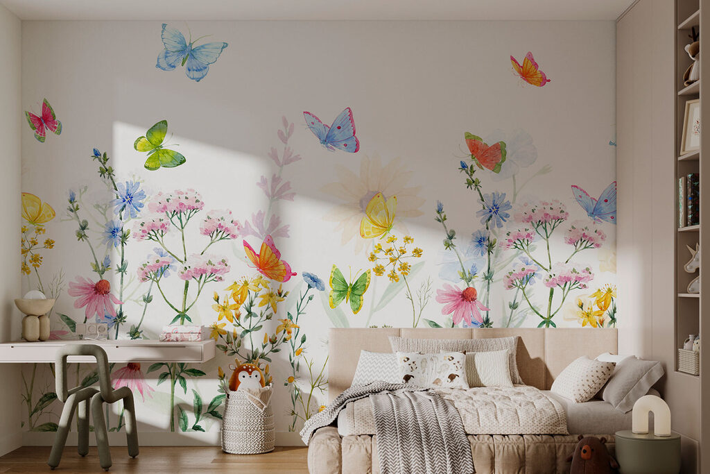 Butterflies above wildflowers — interior 1