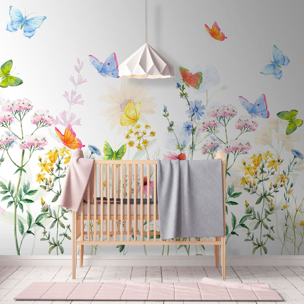 Butterflies above wildflowers — interior 2