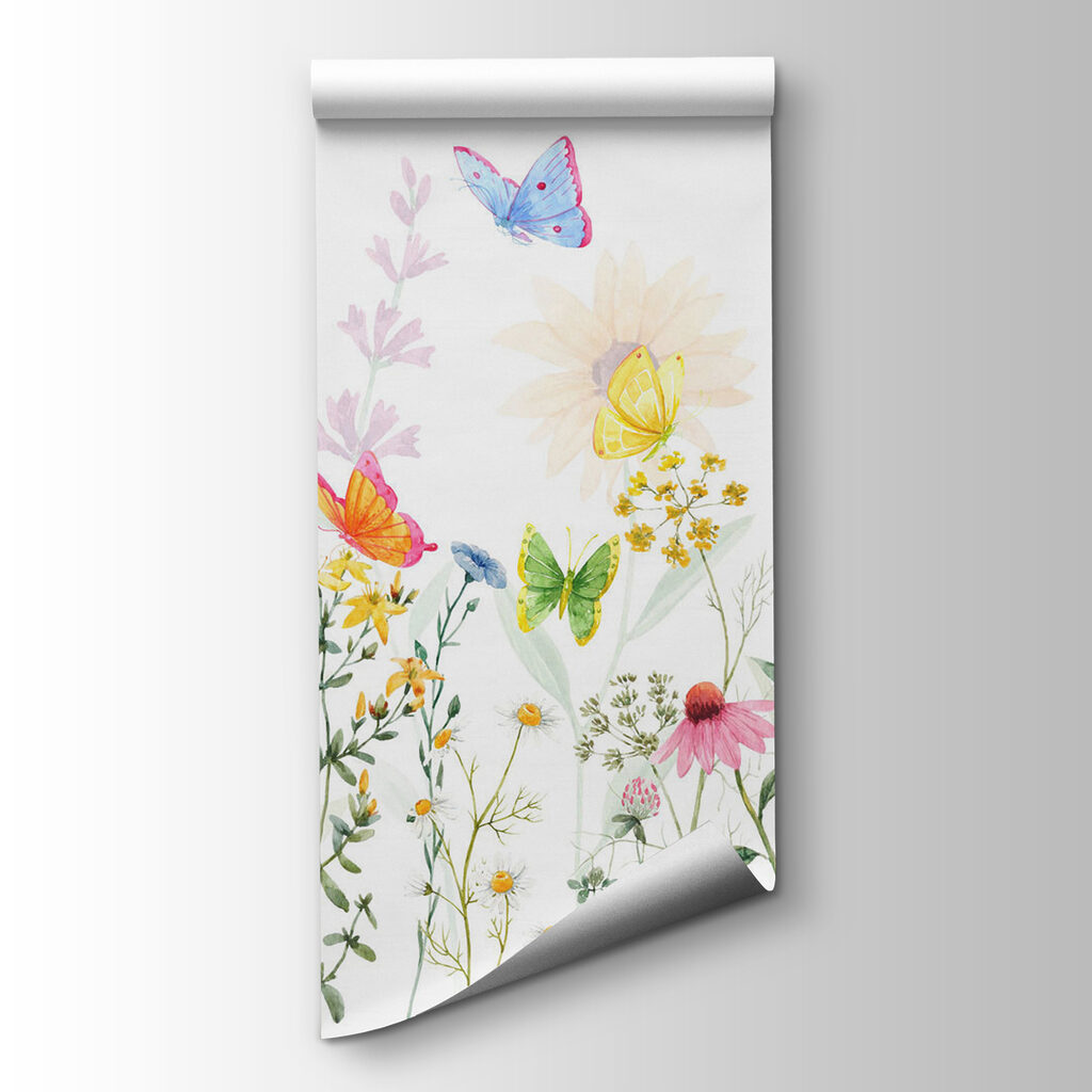 Butterflies above wildflowers — product view