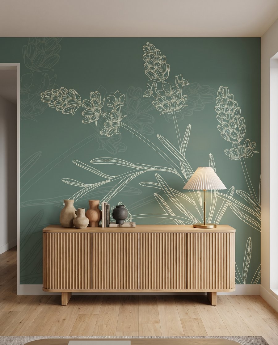 Botanical Chalk Study in an interior