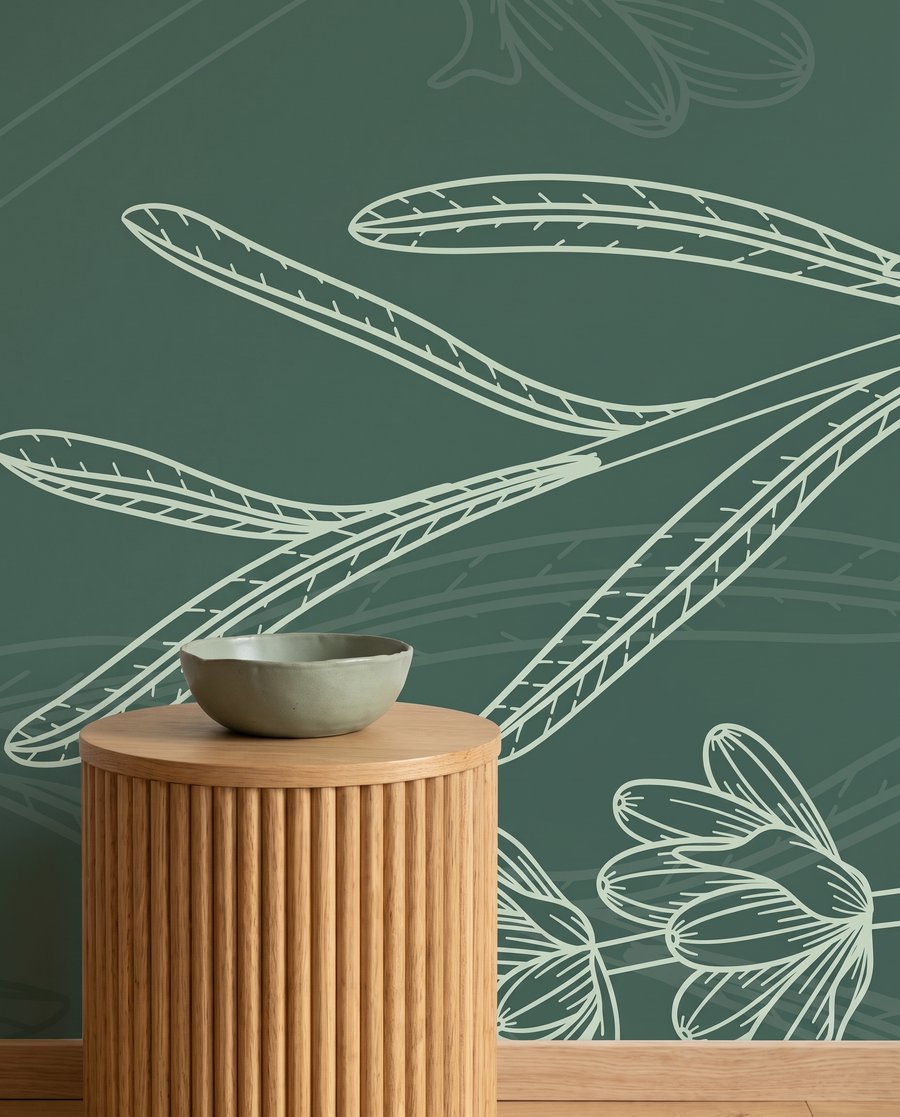Botanical Chalk Study — detail
