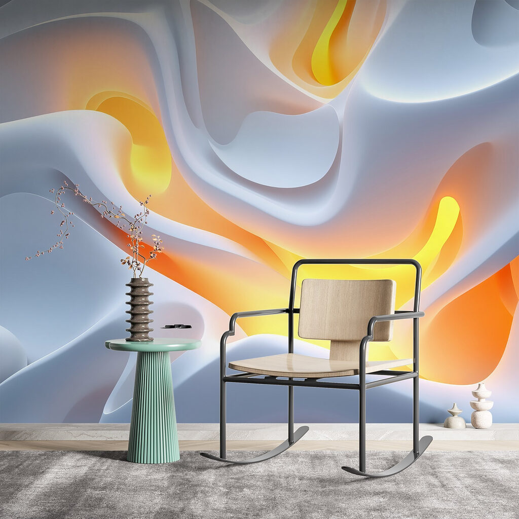 Glowing white curves — interior 2