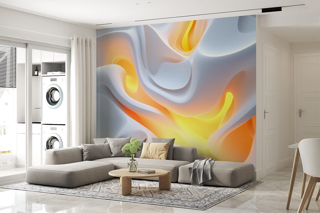 Glowing white curves — interior 5