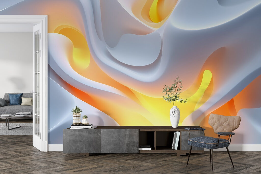 Glowing white curves — interior 6