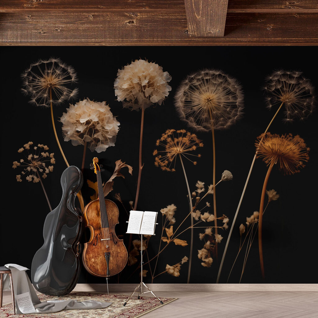 Dried flowers at night — interior 2