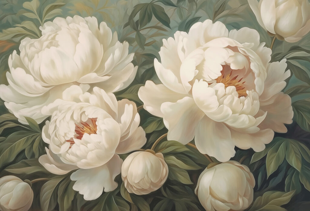 Peony Gathering — full design