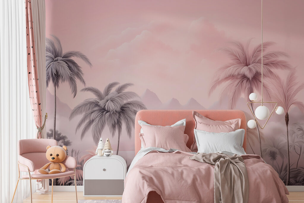 Palms in pink haze — interior 4
