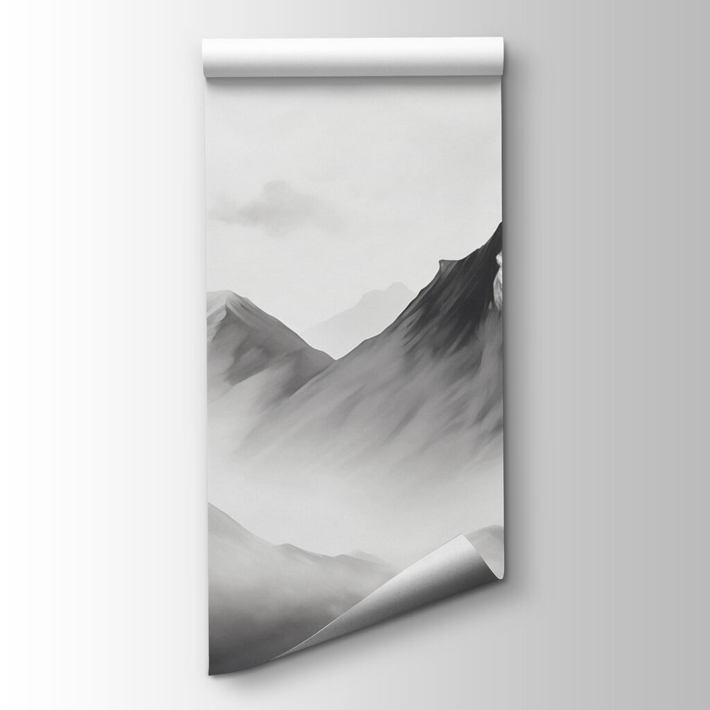 Peaks fading into mist — product view