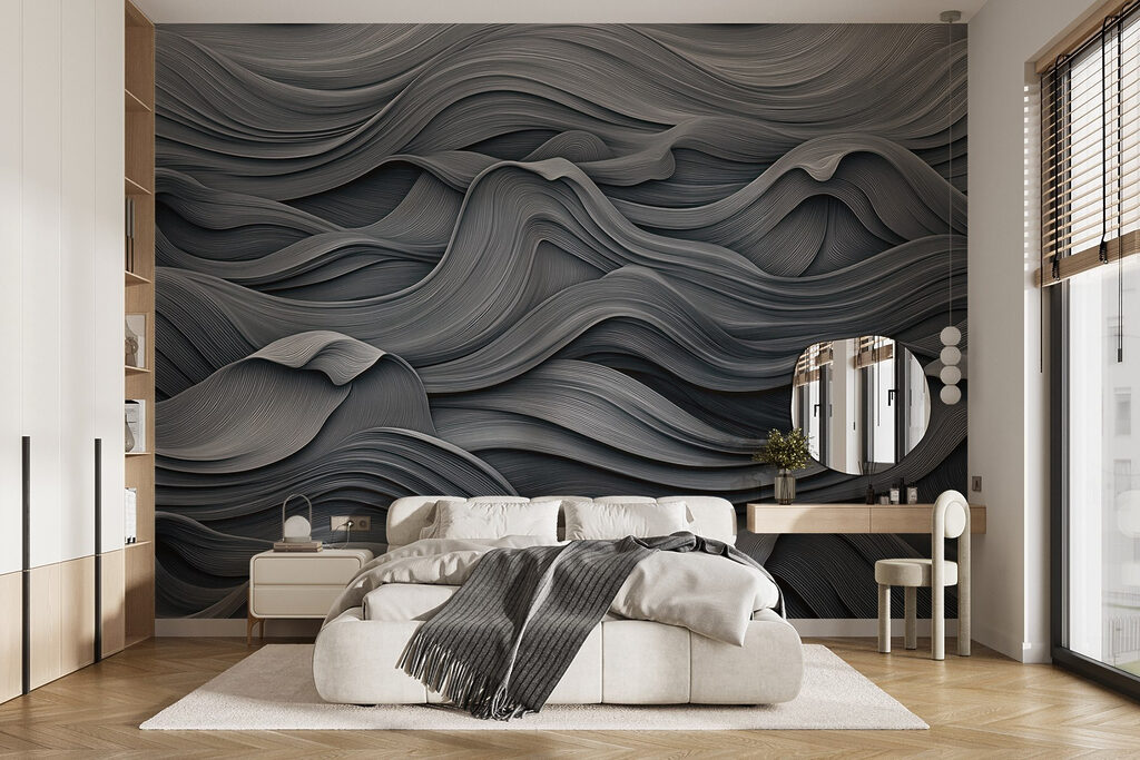 Layers of Sculpted Waves in an interior