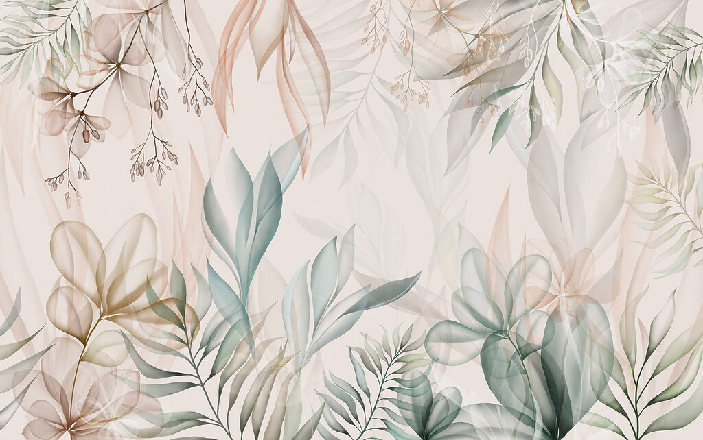 Hanging branches in pastel — full design