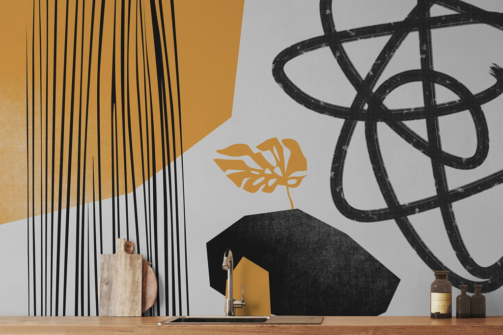 Ochre between black stripes — interior 2