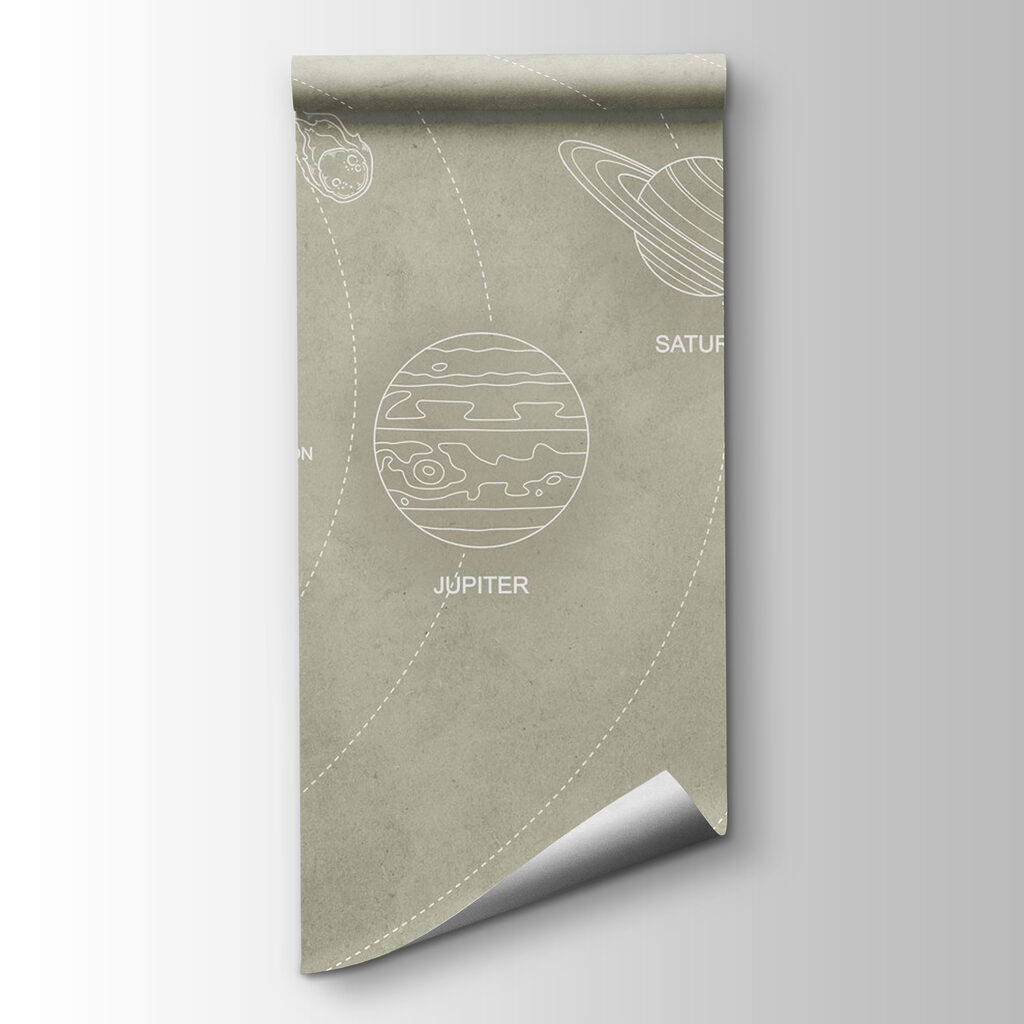 Solar system line art — product view