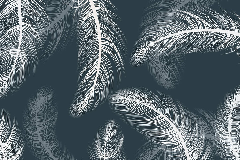 Floating Feather Pattern — full design