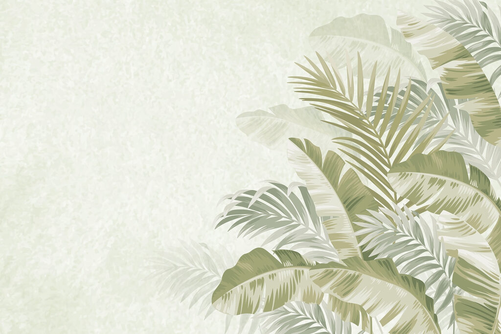 Leaves along one side — full design