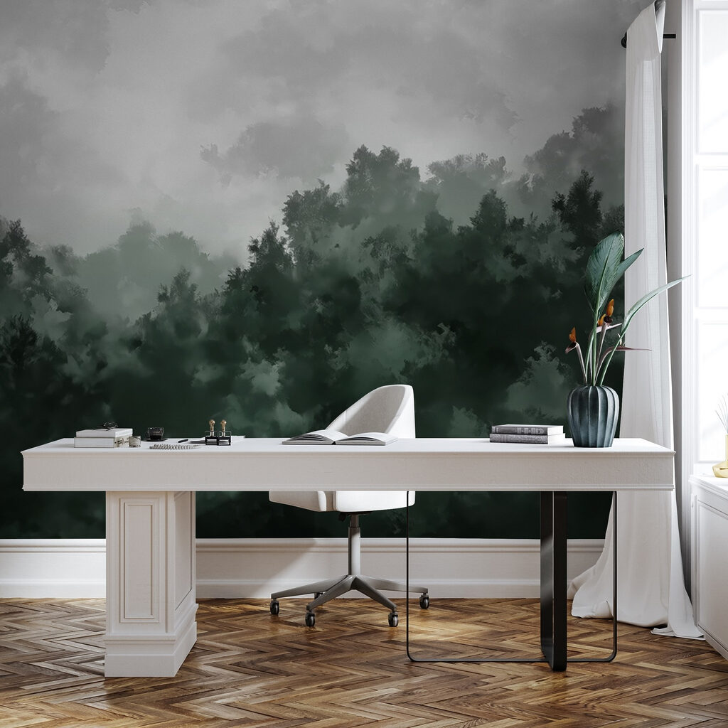 Green forest under clouds — interior 2