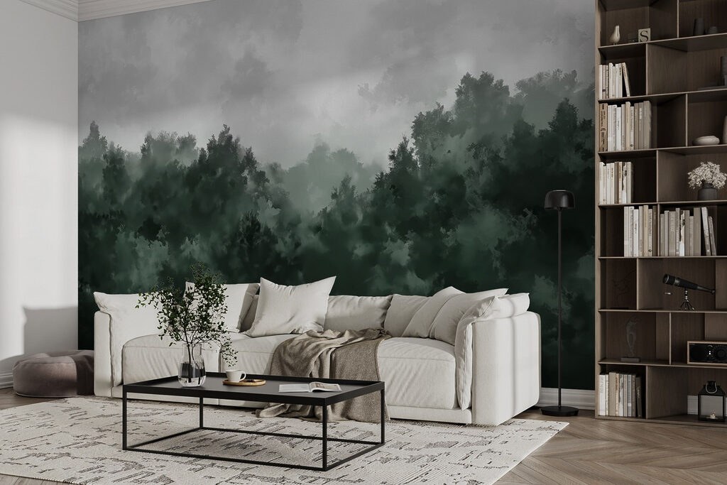Green forest under clouds — interior 3