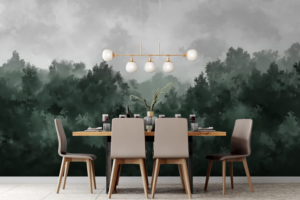 Green forest under clouds — interior 4