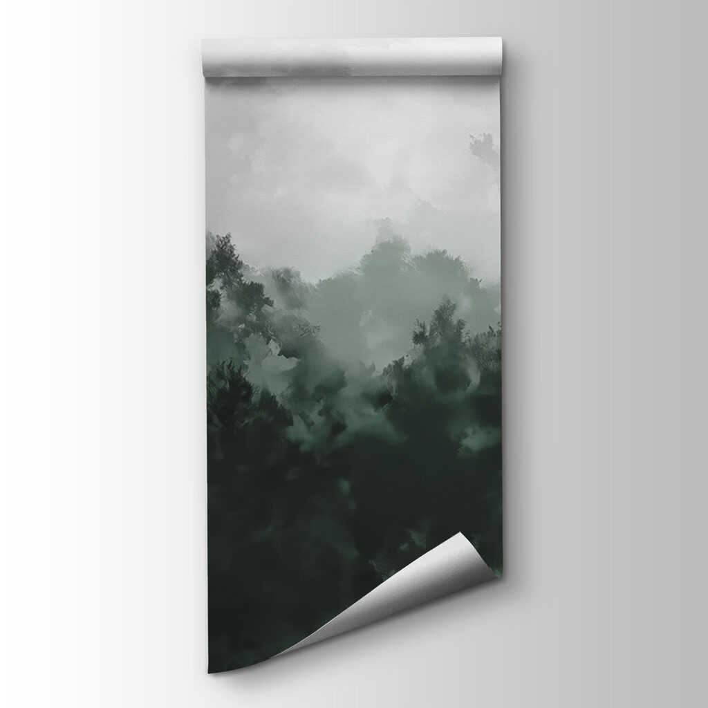 Green forest under clouds — product view
