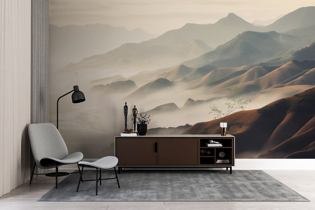 Golden mist over mountains — interior 2