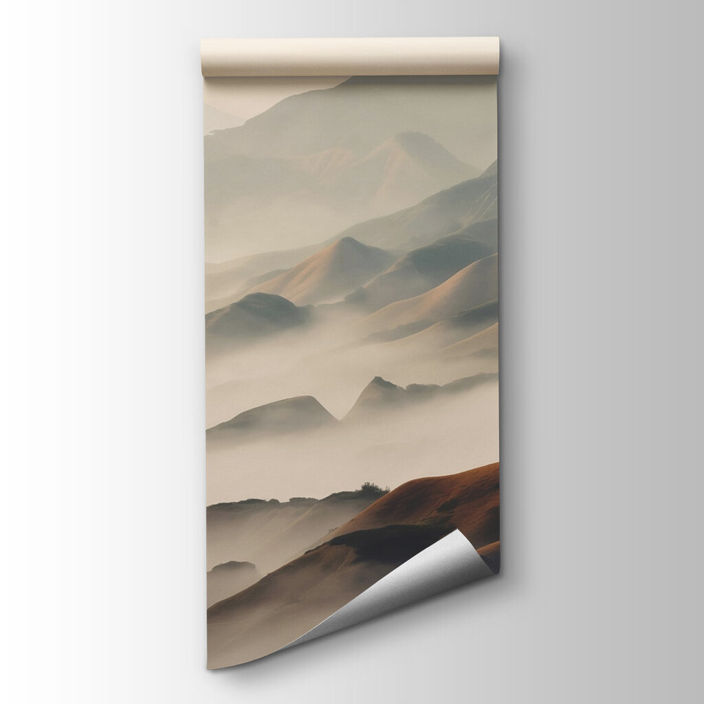 Golden mist over mountains — product view