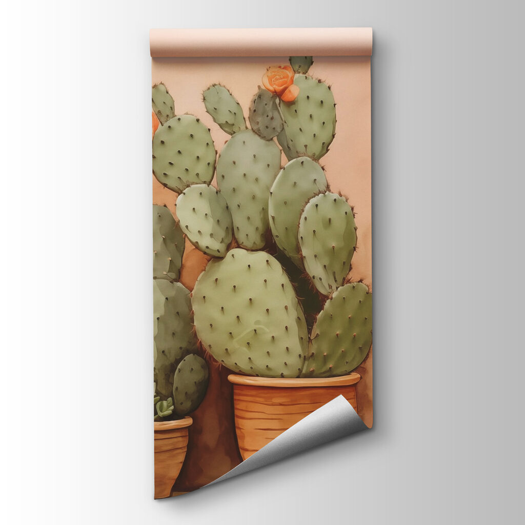 Cacti on soft peach — product view