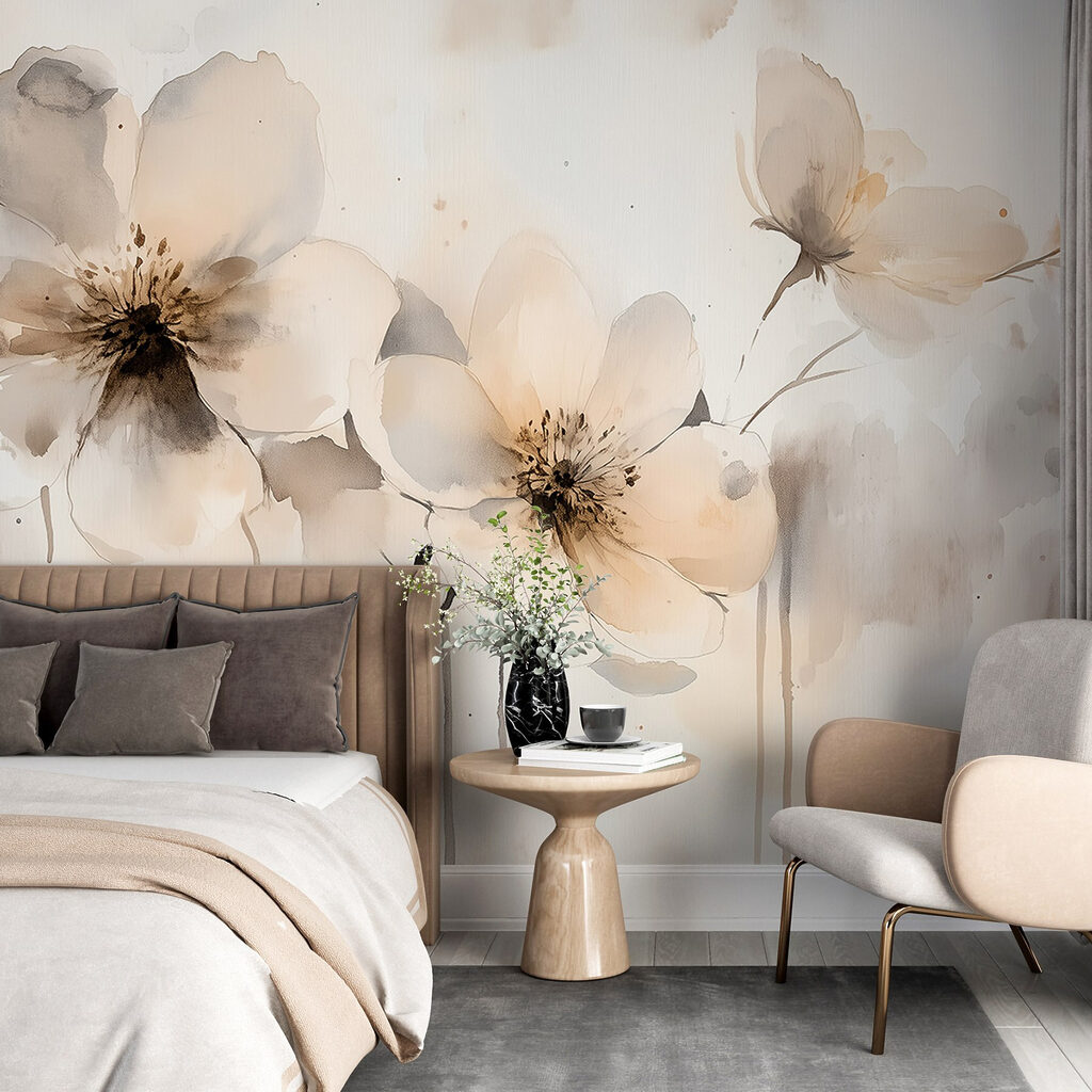 Blooms with paint drops — interior 2