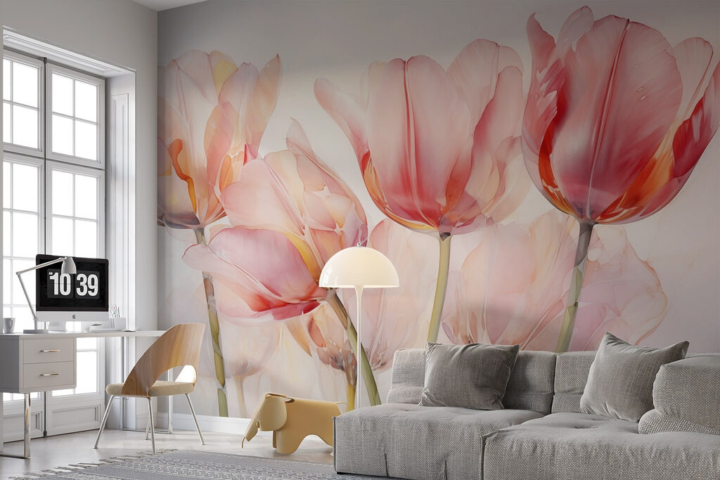 Translucent pink tulips — interior 2