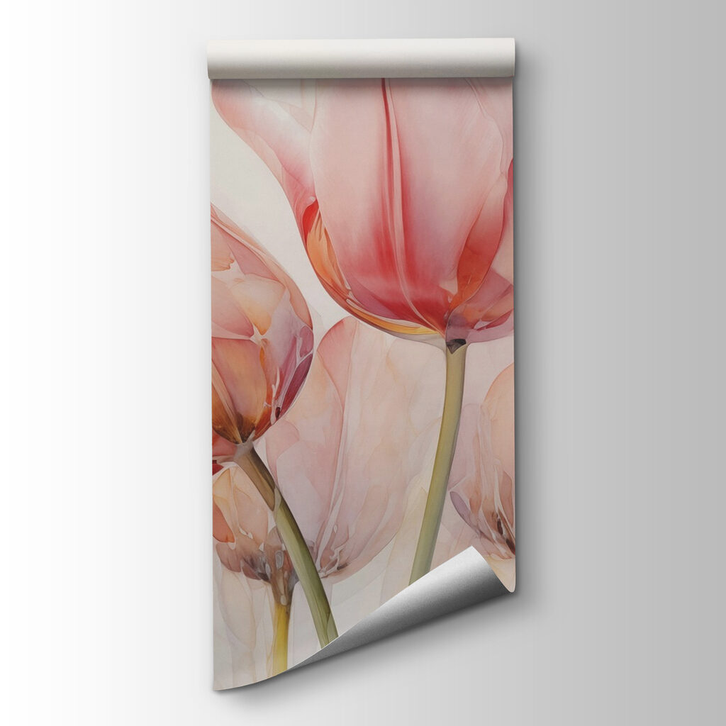 Translucent pink tulips — product view