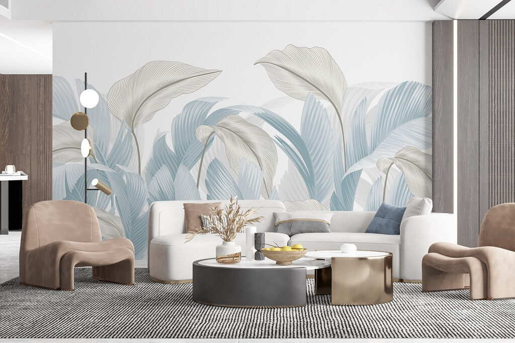 Pale layered leaves — interior 1